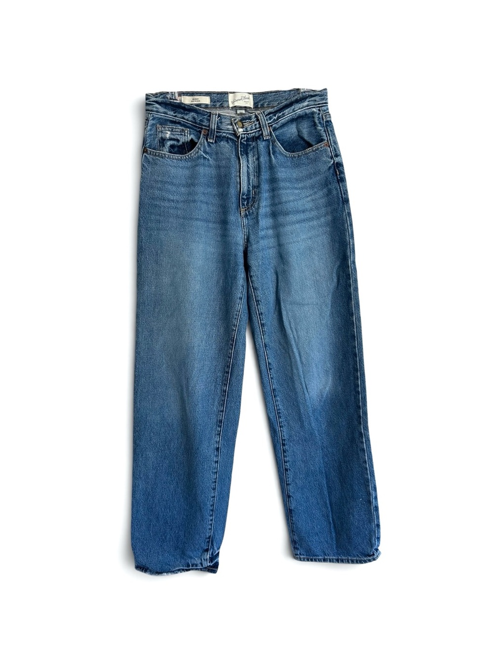 90s Baggy Universal Thread Straight-Leg Jeans in Faded Blue